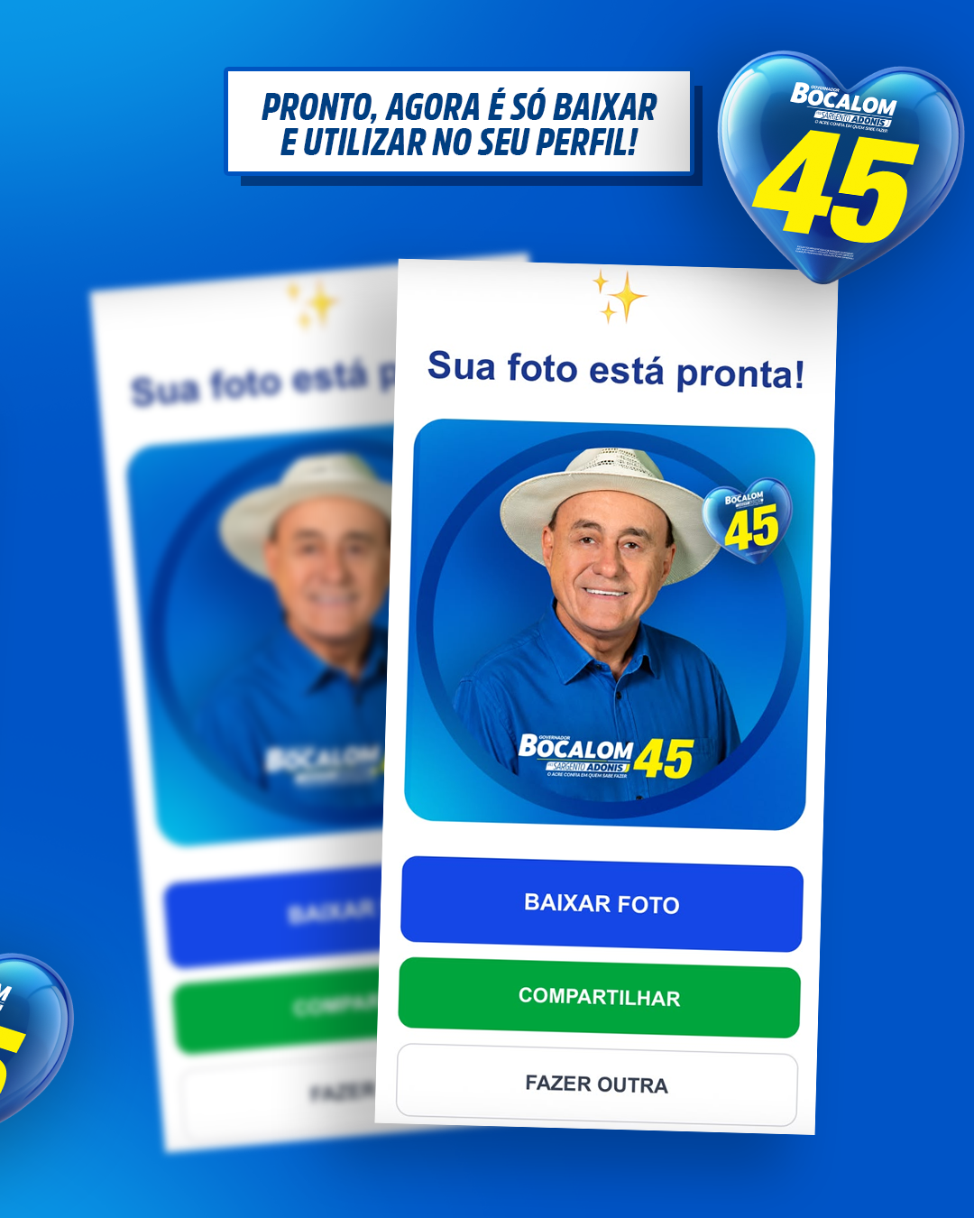 Passo 3: baixe e utilize a foto pronta no seu perfil